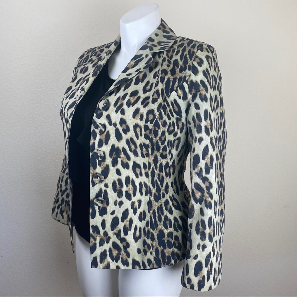 CHARLES GRAY LONDON LEOPARD PRINT BLAZER MEDIUM - Picture 4 of 7